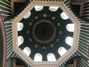 Detail of dome in former Russian embassy church in London.