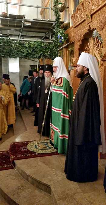 Patriarch Kirill of Moscow at the ROCOR cathedral in Chiswick, London