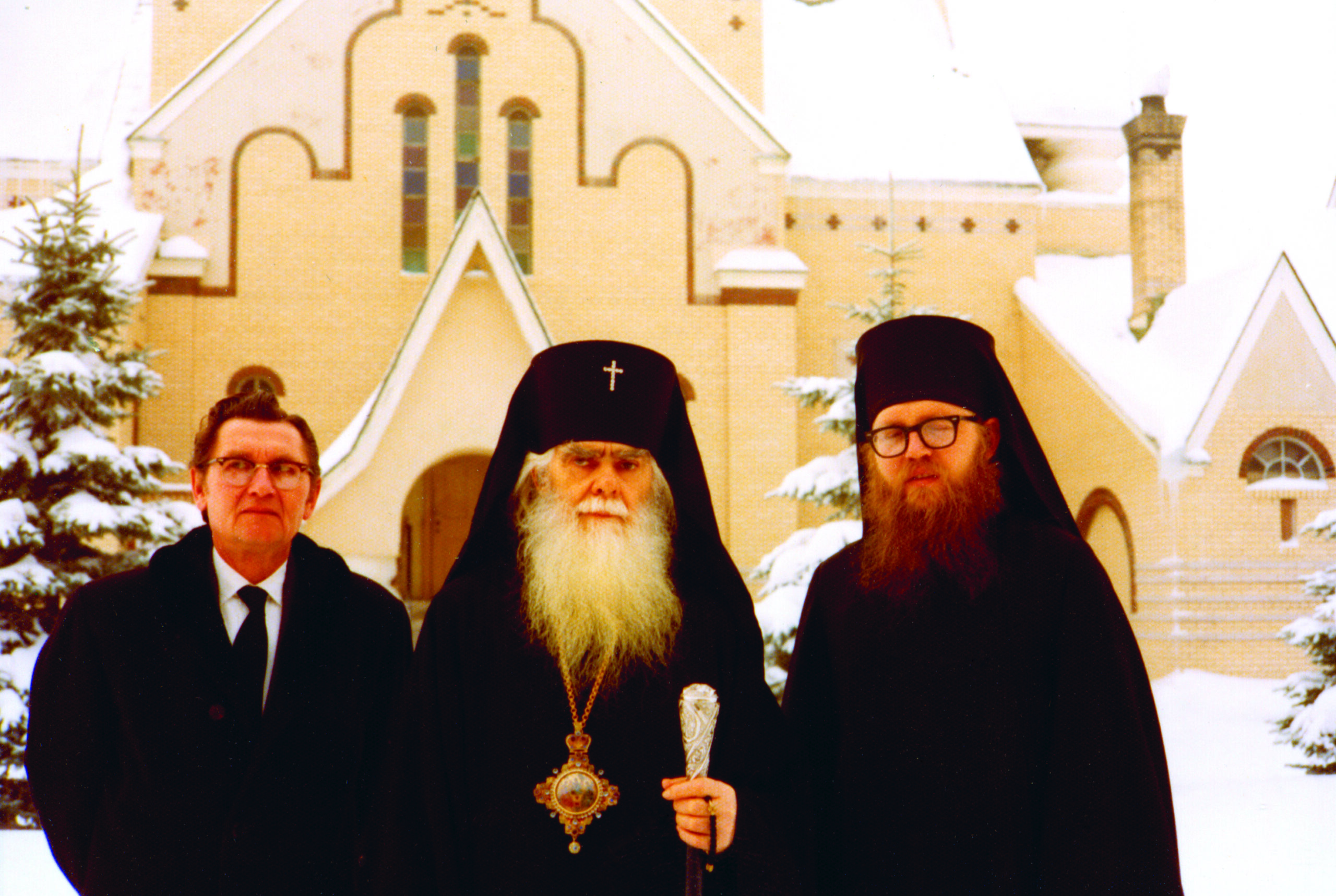 Archbishop Averky (1906-1976) with the future Metropolitan Hilarion, 1975.